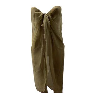 Zuliana Tan long sarong/cover up Made in USA. New With Tags